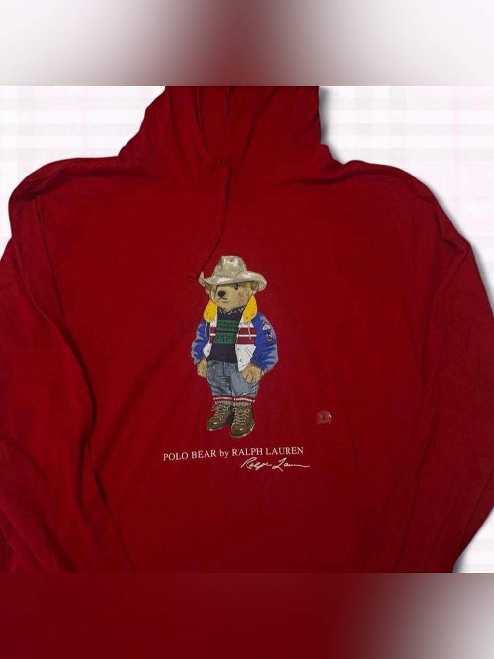 Polo Ralph Lauren Cowboy Polo Bear Lightweight Hoodie - Men’s XL - NWOT